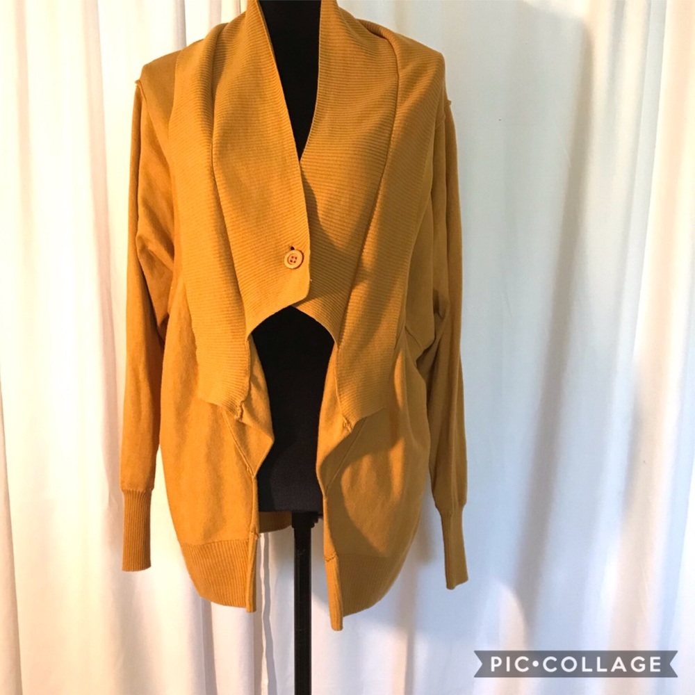 Mac & Jac Double Panel Single Button Cardigan Szl - image 6